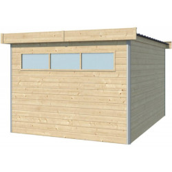Abri Kasuko M 11,36m² bois + profils de coins en alu - Gardenas