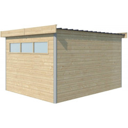 Abri Kasuko M 11,36m² bois + profils de coins en alu - Gardenas