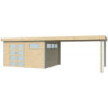 Abri Kasuko M 11,36m² en bois traité+extension 400cm Gardenas