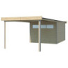 Abri Kasuko M 11,36m² en bois traité+extension 400cm Gardenas