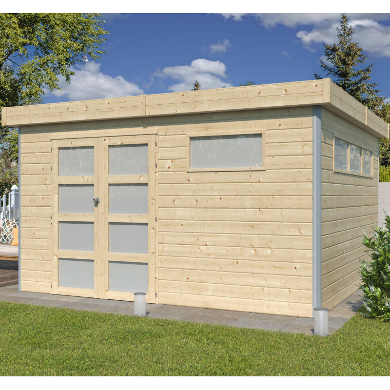 Abri Kasuko L 14,82m² bois + profils de coins en alu - Gardenas