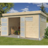 Abri Kasuko L 14,82m² bois + profils de coins en alu - Gardenas