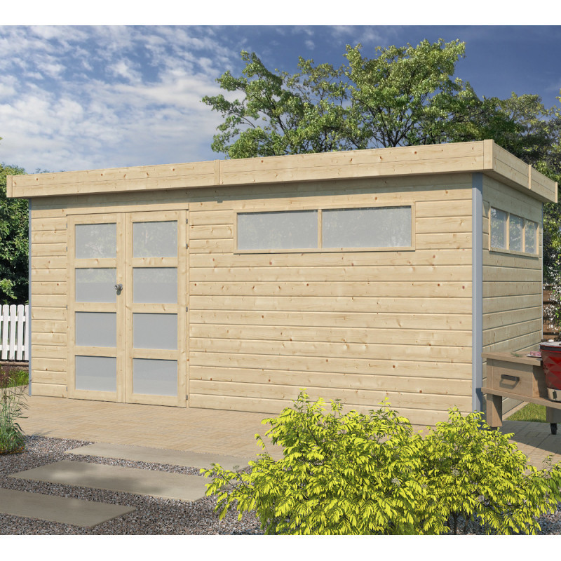 Abri Kasuko XL 14,31m² bois + profils de coins en alu - Gardenas