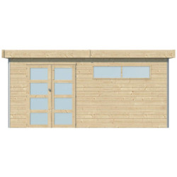Abri Kasuko XL 14,31m² bois + profils de coins en alu - Gardenas