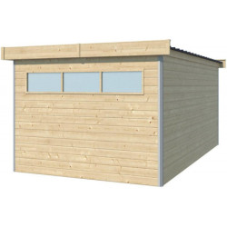 Abri Kasuko XL 14,31m² bois + profils de coins en alu - Gardenas
