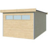 Abri Kasuko XL 14,31m² bois + profils de coins en alu - Gardenas