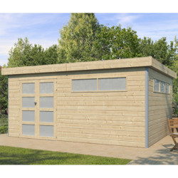 Abri Kasuko XXL 18,67m² bois + profils de coins en alu - Gardenas
