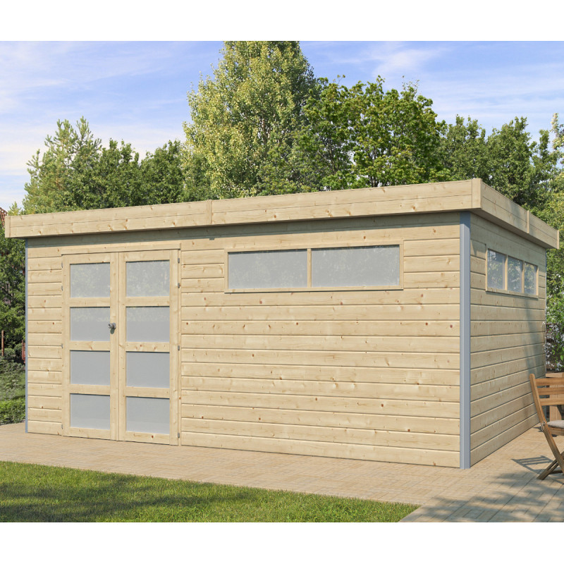 Abri Kasuko XXL 18,67m² bois + profils de coins en alu - Gardenas