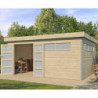 Abri Kasuko XXL 18,67m² bois + profils de coins en alu - Gardenas