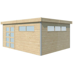 Abri Kasuko XXL 18,67m² bois + profils de coins en alu - Gardenas