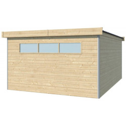 Abri Kasuko XXL 18,67m² bois + profils de coins en alu - Gardenas