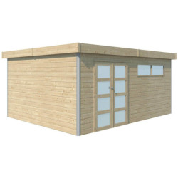 Abri Kasuko XXL 18,67m² bois + profils de coins en alu - Gardenas