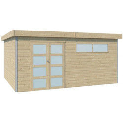 Abri Kasuko XXL 18,67m² bois + profils de coins en alu - Gardenas