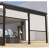 Store brise-soleil gris perle pour pergola Athezza - Couleurs du Monde