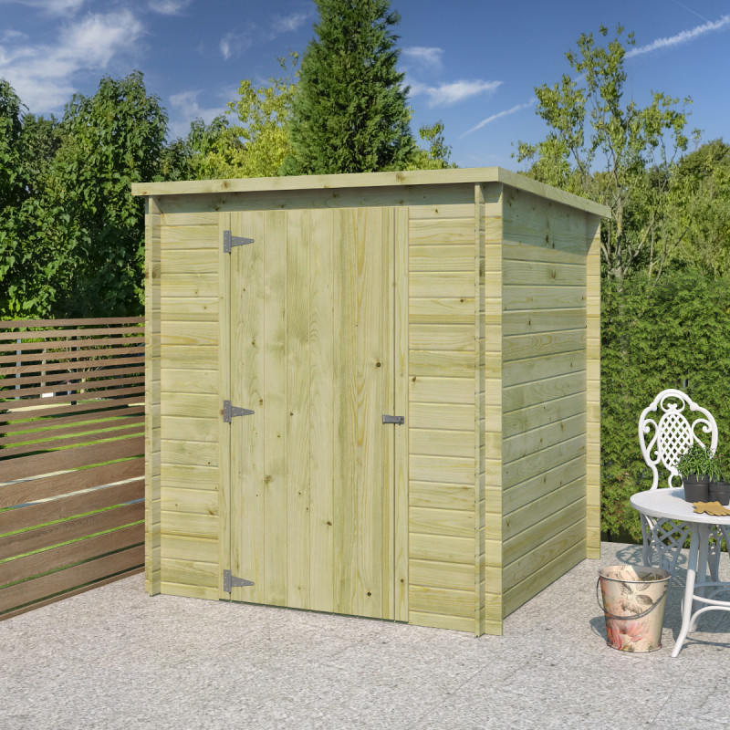 Chalet Svendborg 3,23m² en bois traité 19mm+porte simple Gardenas