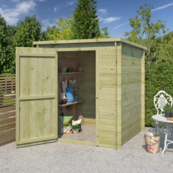 Chalet Svendborg 3,23m² en bois traité 19mm+porte simple Gardenas