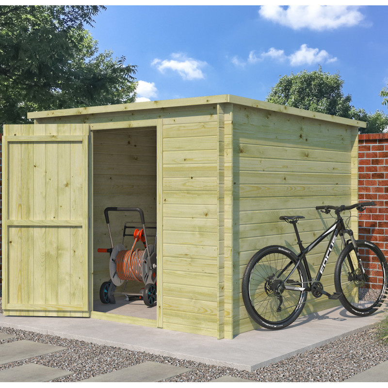 Chalet Svendborg 5,81m² en bois traité 19mm+porte simple Gardenas