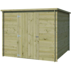 Chalet Svendborg 5,81m² en bois traité 19mm+porte simple Gardenas