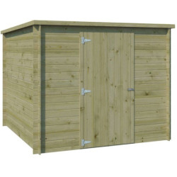 Chalet Svendborg 5,81m² en bois traité 19mm+porte simple Gardenas