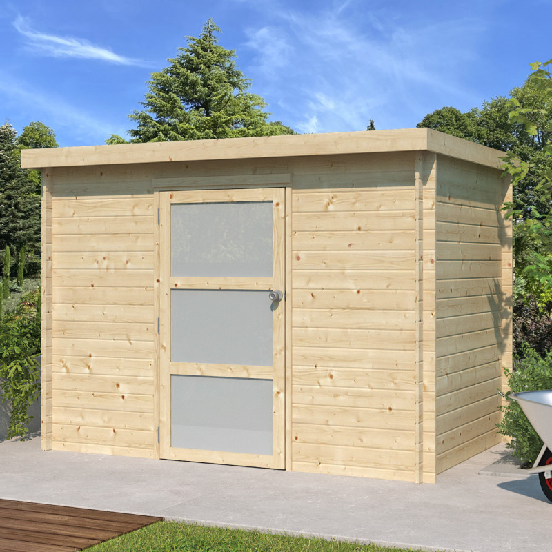 Chalet Nyborg 5,2m² en bois massif 19mm+porte vitrée Gardenas