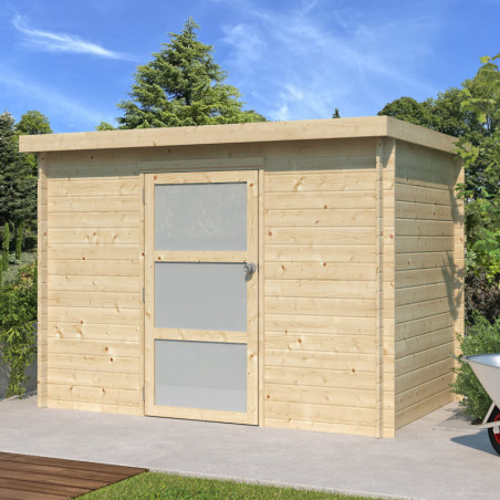 Chalet Nyborg 5,2m² en bois massif 19mm+porte vitrée Gardenas