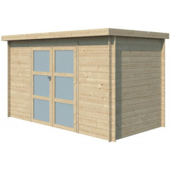 Chalet Nyborg 6,36m² en bois massif 19mm+porte vitrée Gardenas