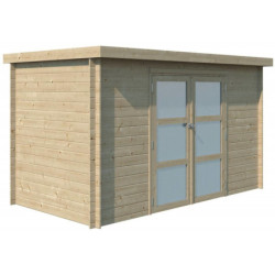 Chalet Nyborg 6,36m² en bois massif 19mm+porte vitrée Gardenas