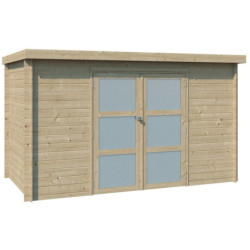 Chalet Nyborg 6,36m² en bois massif 19mm+porte vitrée Gardenas