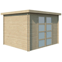 Chalet Umea 8,5m² en bois massif 19mm+porte vitrée Gardenas