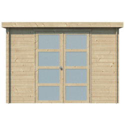 Chalet Umea 8,5m² en bois massif 19mm+porte vitrée Gardenas