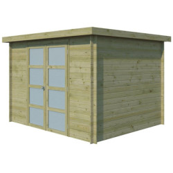 Chalet Umea 8,5m² en bois traité 19mm+porte vitrée Gardenas