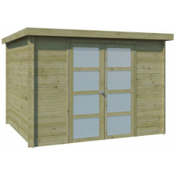 Chalet Umea 8,5m² en bois traité 19mm+porte vitrée Gardenas