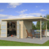 Chalet Umea 8,5m² en bois massif 19mm+extension 200cm Gardenas