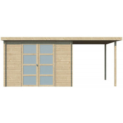 Chalet Umea 8,5m² en bois massif 19mm+extension 200cm Gardenas