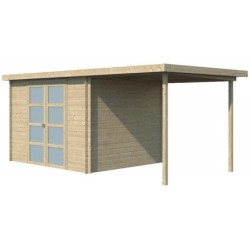 Chalet Umea 8,5m² en bois massif 19mm+extension 200cm Gardenas