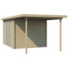 Chalet Umea 8,5m² en bois massif 19mm+extension 200cm Gardenas