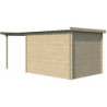 Chalet Umea 8,5m² en bois massif 19mm+extension 200cm Gardenas