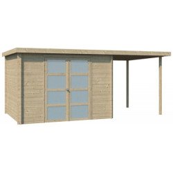 Chalet Umea 8,5m² en bois massif 19mm+extension 200cm Gardenas