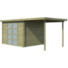 Chalet Umea 8,5m² en bois traité 19mm+extension 200cm Gardenas