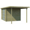 Chalet Umea 8,5m² en bois traité 19mm+extension 200cm Gardenas