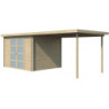 Chalet Umea 8,5m² en bois massif 19mm+extension 300cm Gardenas