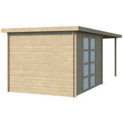 Chalet Umea 8,5m² en bois massif 19mm+extension 300cm Gardenas