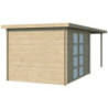 Chalet Umea 8,5m² en bois massif 19mm+extension 300cm Gardenas