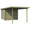 Chalet Umea 8,5m² en bois traité 19mm+extension 300cm Gardenas