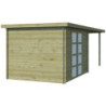 Chalet Umea 8,5m² en bois traité 19mm+extension 300cm Gardenas