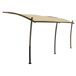 Pergola alu 14m² adossée - KYOTO - Couleurs du Monde