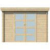 Chalet Oregon 6,86m² en bois massif 28mm+porte vitrée Gardenas