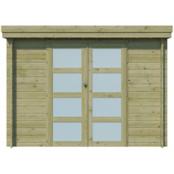 Chalet Oregon 6,86m² en bois traité 28mm+porte vitrée Gardenas