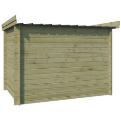 Chalet Oregon 6,86m² en bois traité 28mm+porte vitrée Gardenas