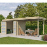 Chalet Oregon 6,86m² en bois massif 28mm+extension 300cm Gardenas